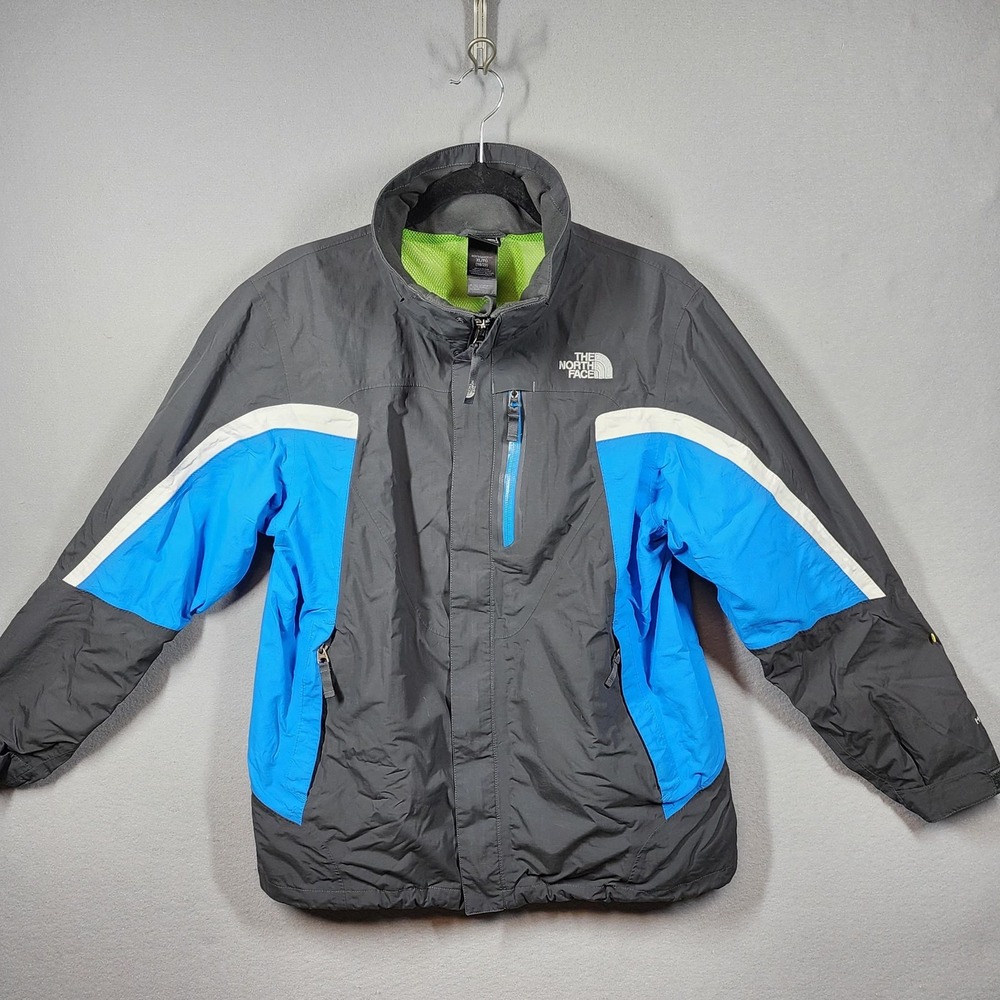 The North Face Jacket Youth XL 16/18 Gray Blue Colorblock Pockets‎ Winter Ski